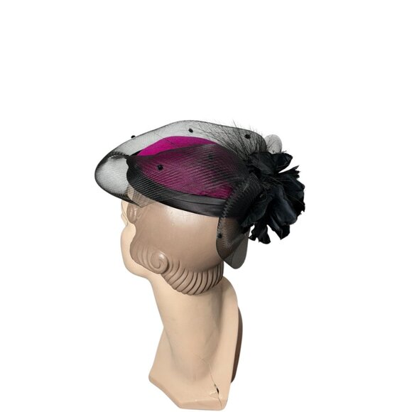1970s/80s fascinator Derby hat by Miss Bierner for Michael Howard main image 9